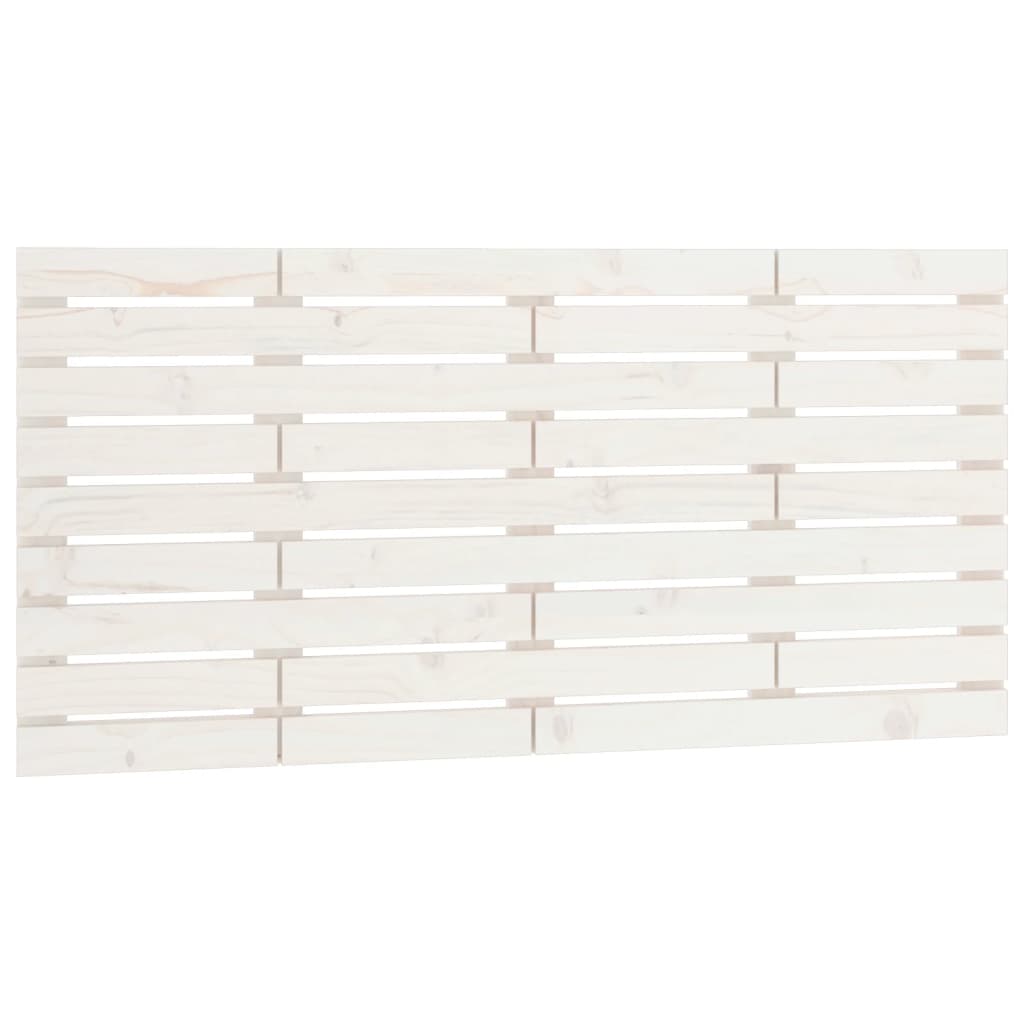 Wand-Kopfteil Weiß 146x3x63 cm Massivholz Kiefer