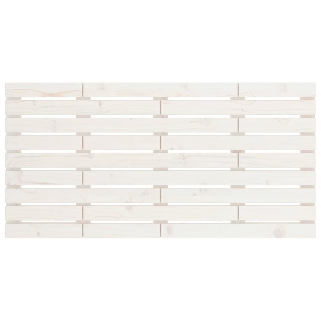 Wand-Kopfteil Weiß 146x3x63 cm Massivholz Kiefer