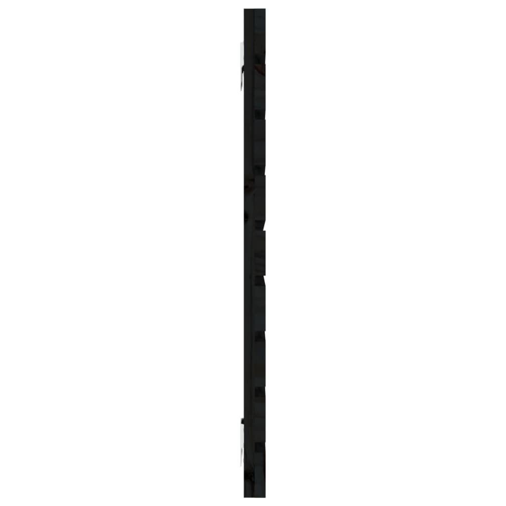 Wand-Kopfteil Schwarz 156x3x63 cm Massivholz Kiefer