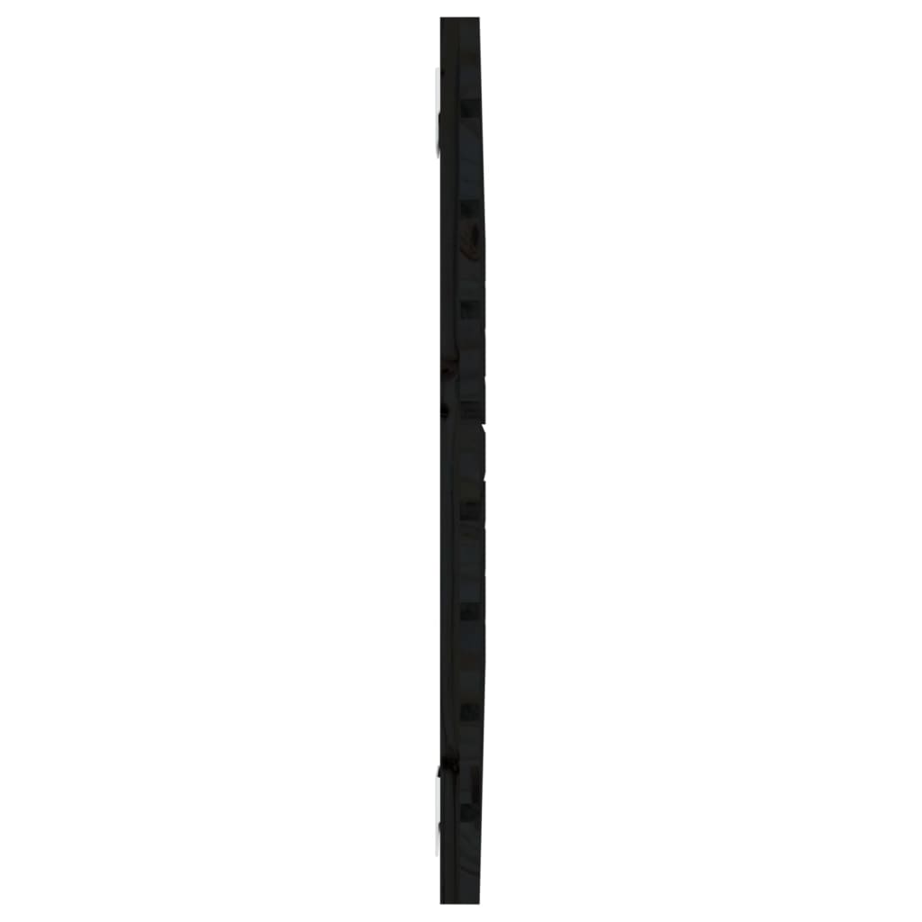 Wall Headboard Black 81x3x63 cm Solid Pine