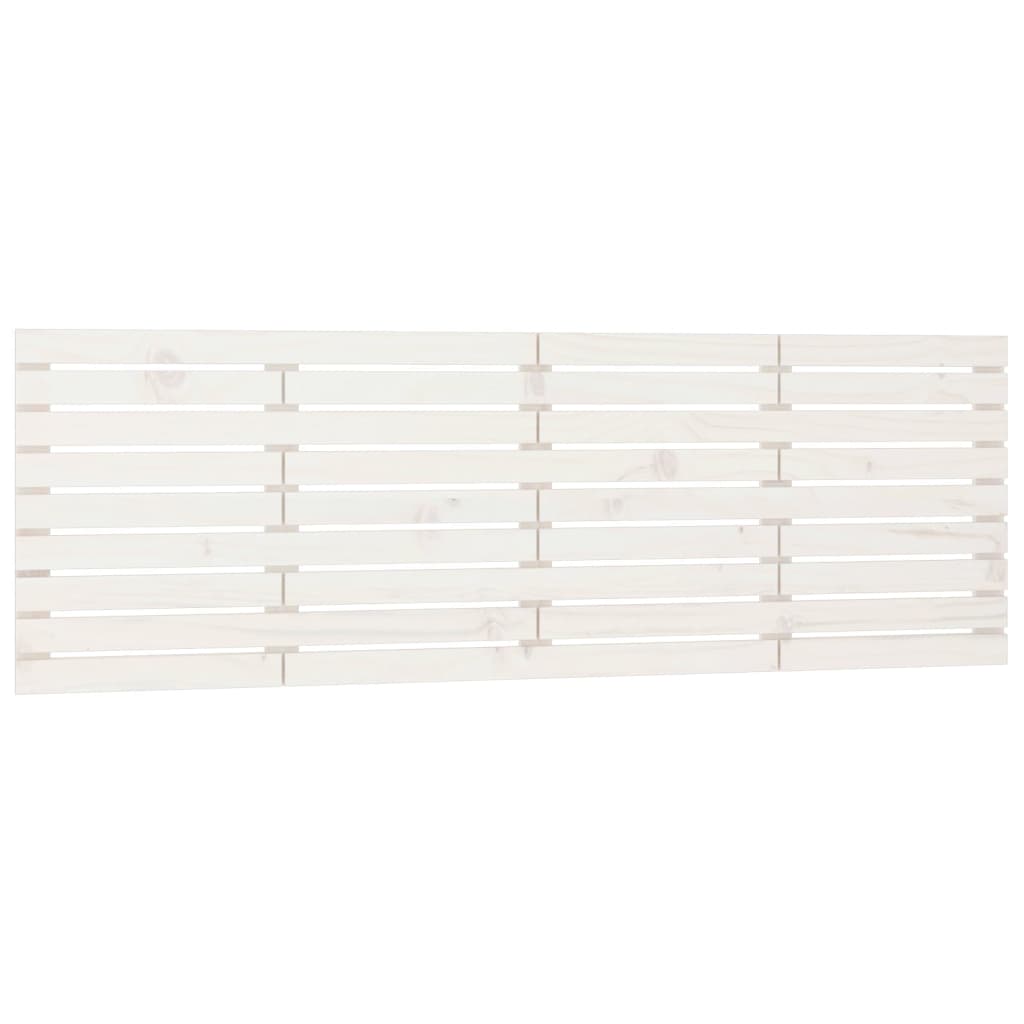 Wand-Kopfteil Weiß 166x3x63 cm Massivholz Kiefer