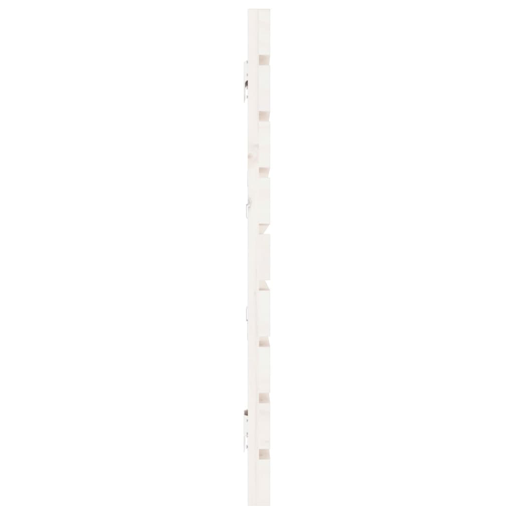 Wand-Kopfteil Weiß 166x3x63 cm Massivholz Kiefer