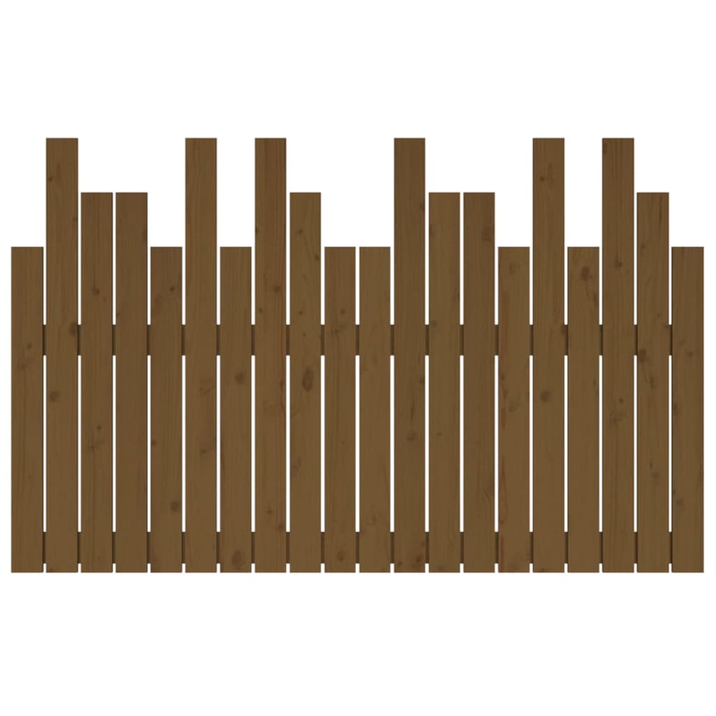 Wall headboard honey brown 127.5x3x80 cm solid pine