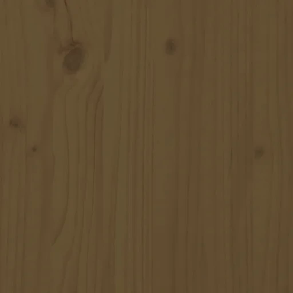 Wall headboard honey brown 127.5x3x80 cm solid pine