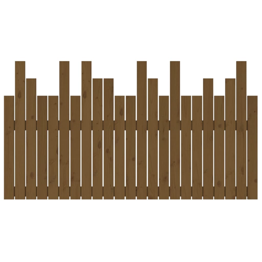 Wall headboard honey brown 146.5x3x80 cm solid pine