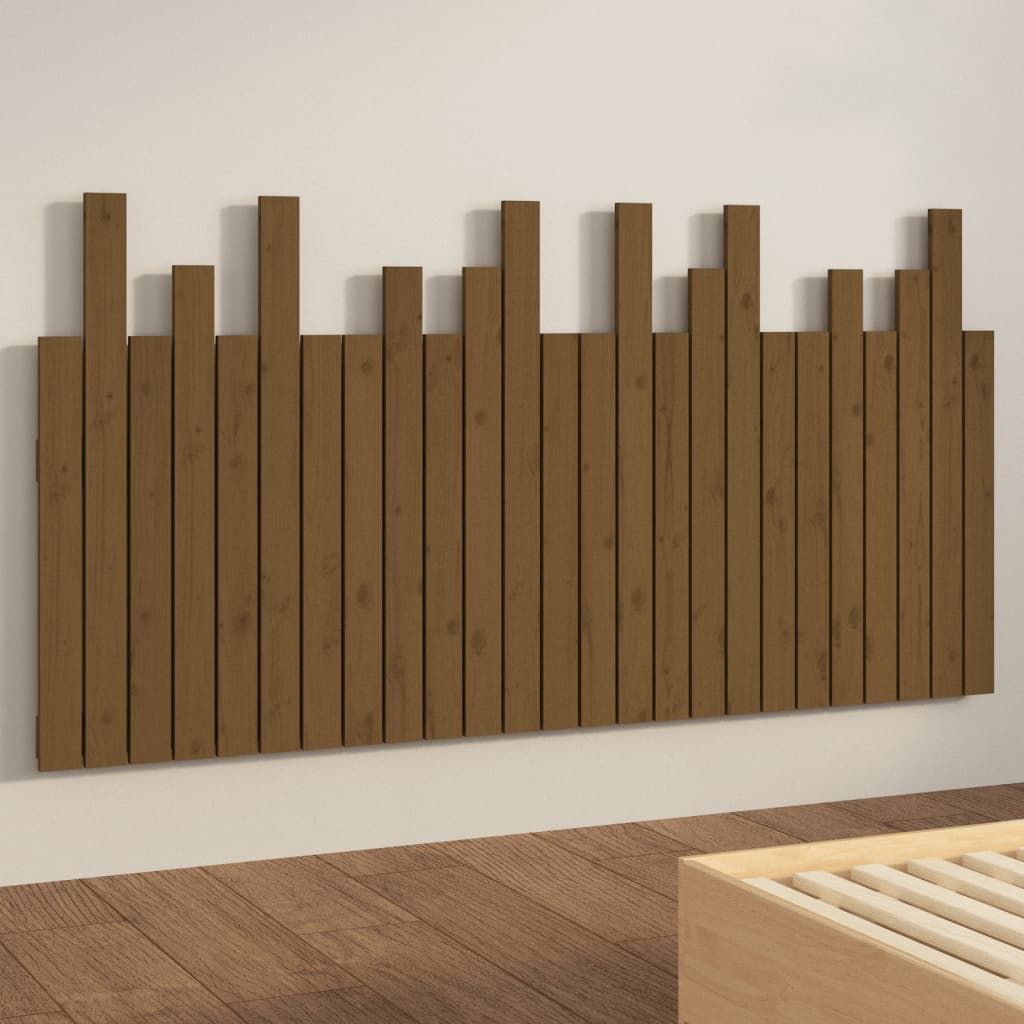 Wall headboard honey brown 159.5x3x80 cm solid pine