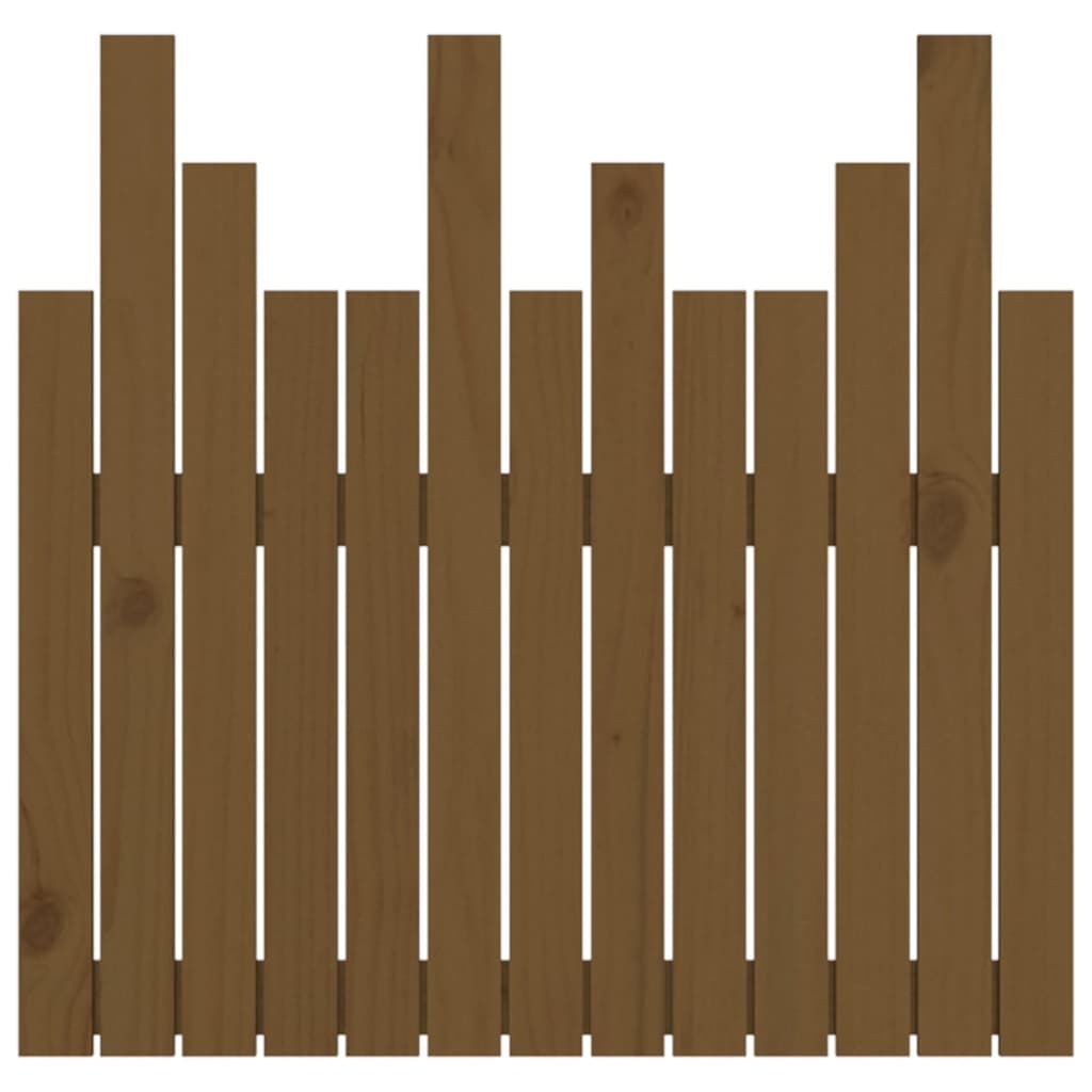 Wall headboard honey brown 82.5x3x80 cm solid pine