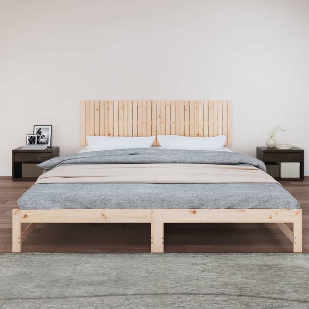 Wall headboard 204x3x60 cm solid pine