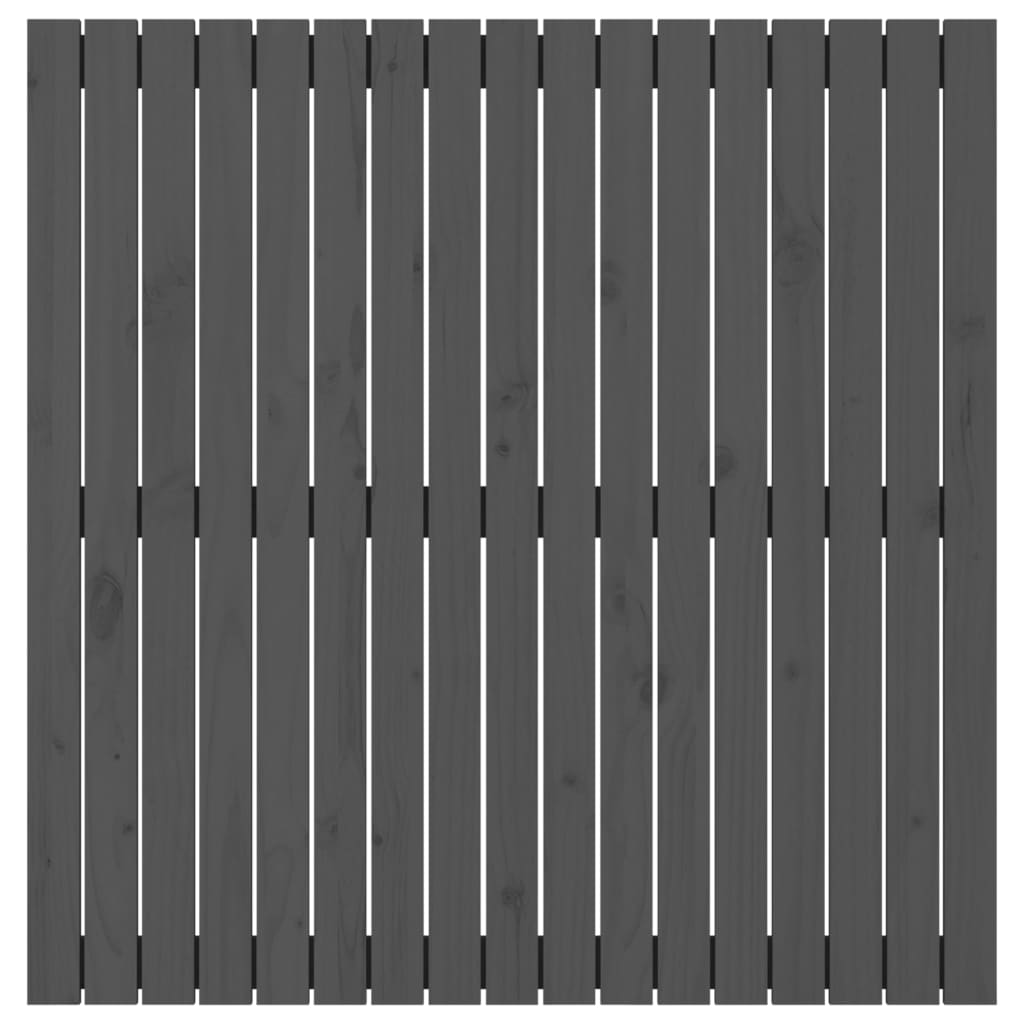 Wall Headboard Grey 108x3x110 cm Solid Pine