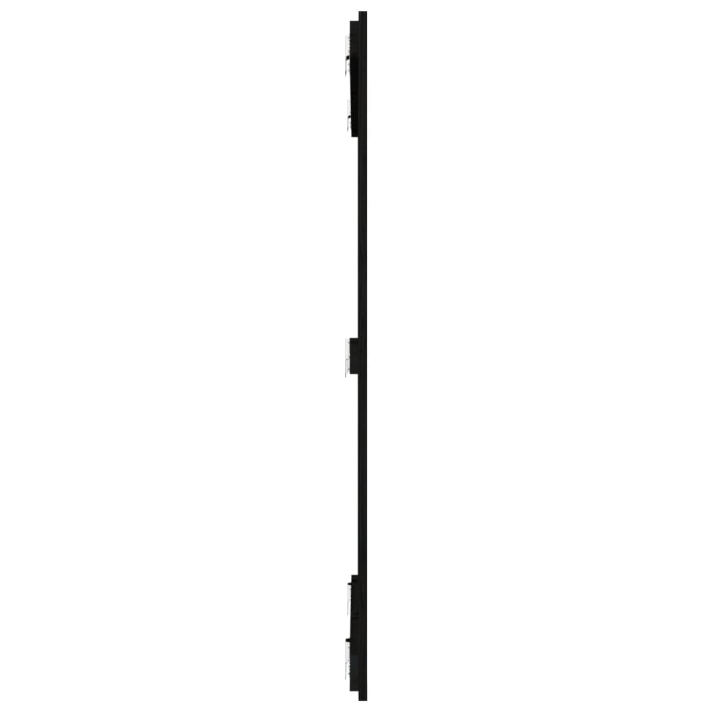 Wand-Kopfteil Schwarz 108x3x110 cm Massivholz Kiefer