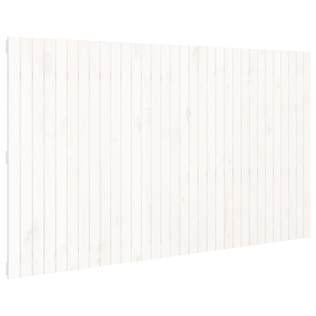 Wand-Kopfteil Weiß 204x3x110 cm Massivholz Kiefer