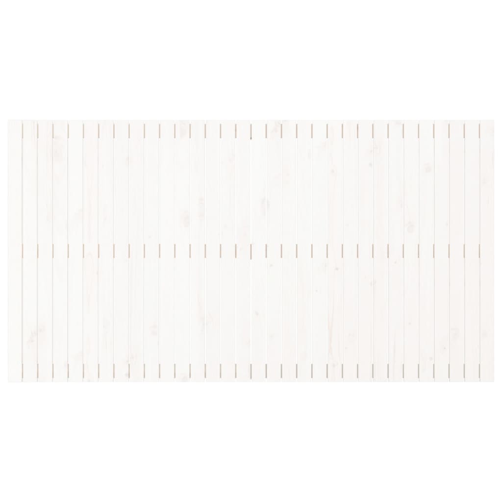 Wand-Kopfteil Weiß 204x3x110 cm Massivholz Kiefer