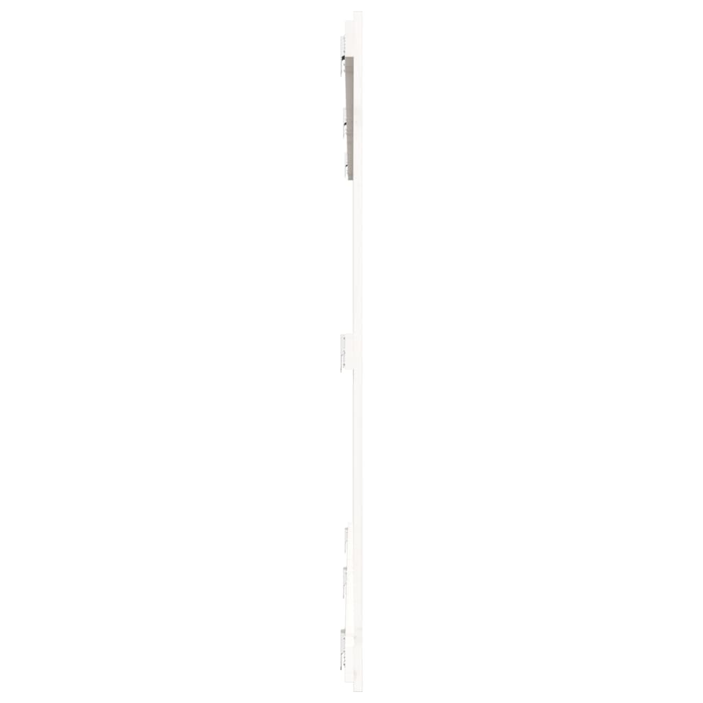 Wand-Kopfteil Weiß 204x3x110 cm Massivholz Kiefer