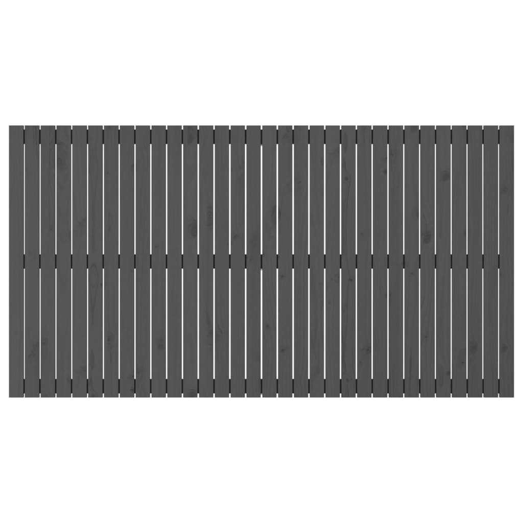 Wall Headboard Grey 204x3x110 cm Solid Pine