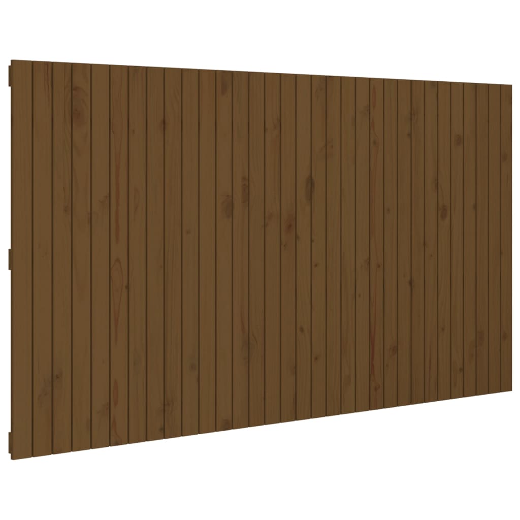Wand-Kopfteil Honigbraun 204x3x110 cm Massivholz Kiefer