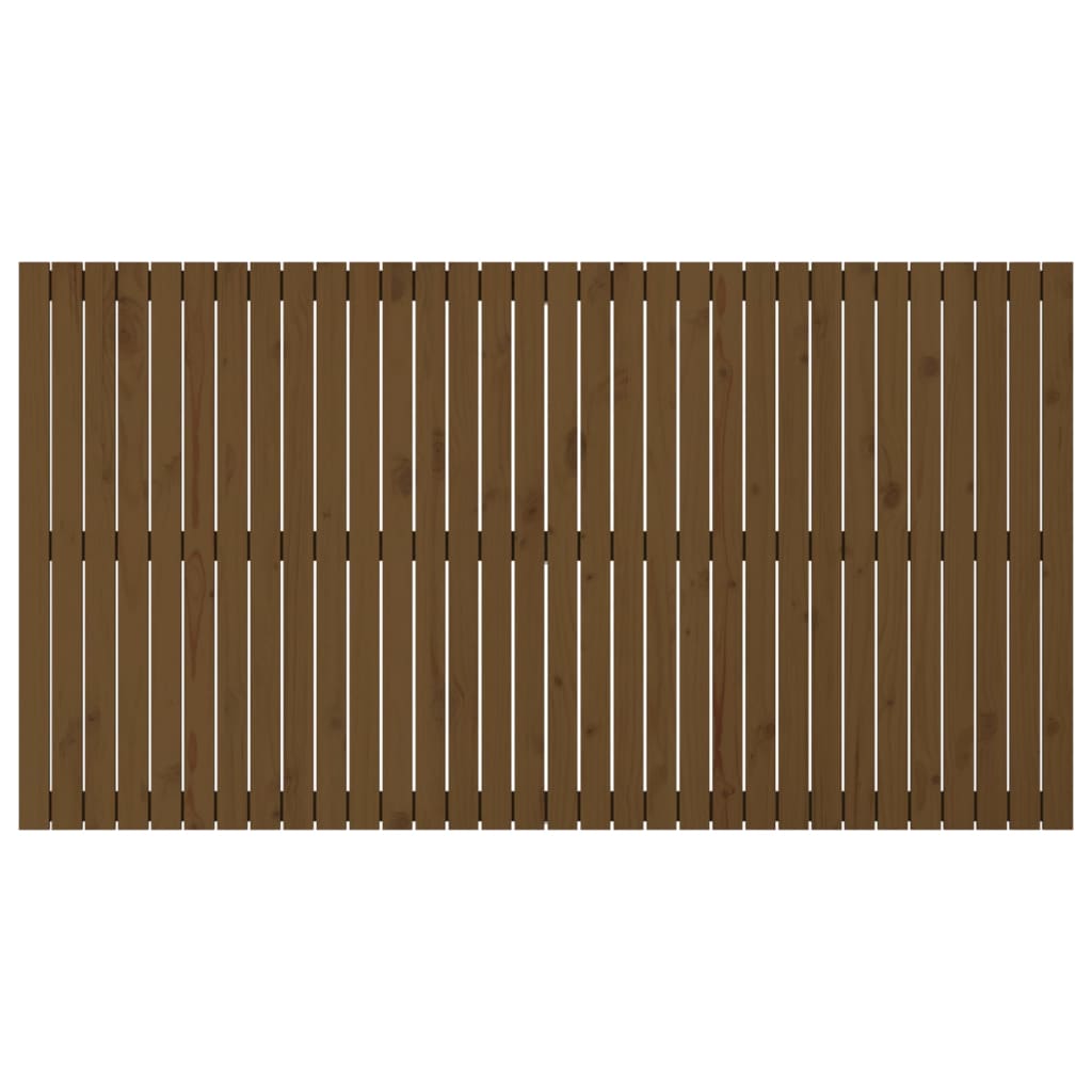 Wand-Kopfteil Honigbraun 204x3x110 cm Massivholz Kiefer