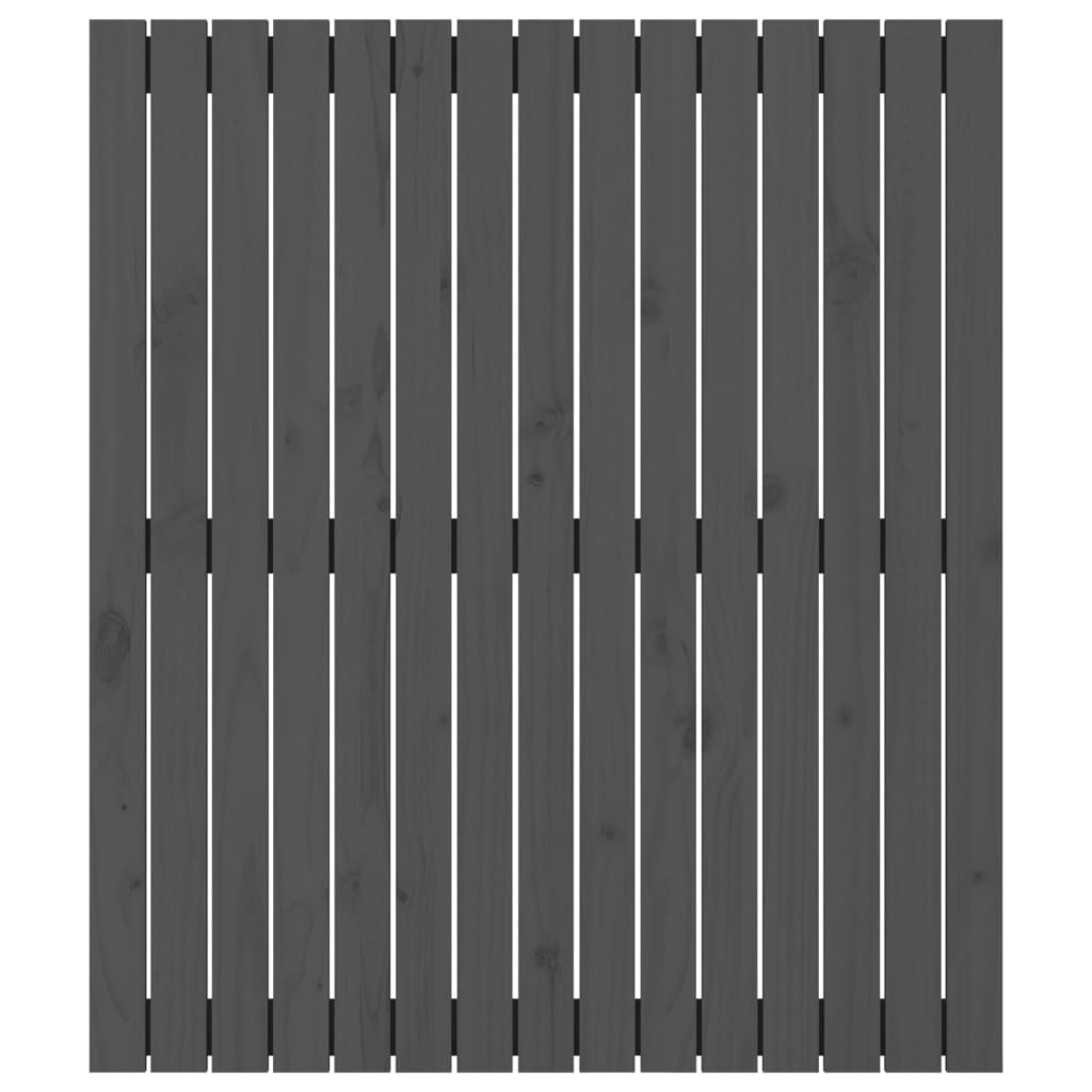 Wall Headboard Grey 95.5x3x110 cm Solid Pine