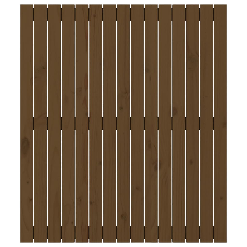 Wall headboard honey brown 95.5x3x110 cm solid pine