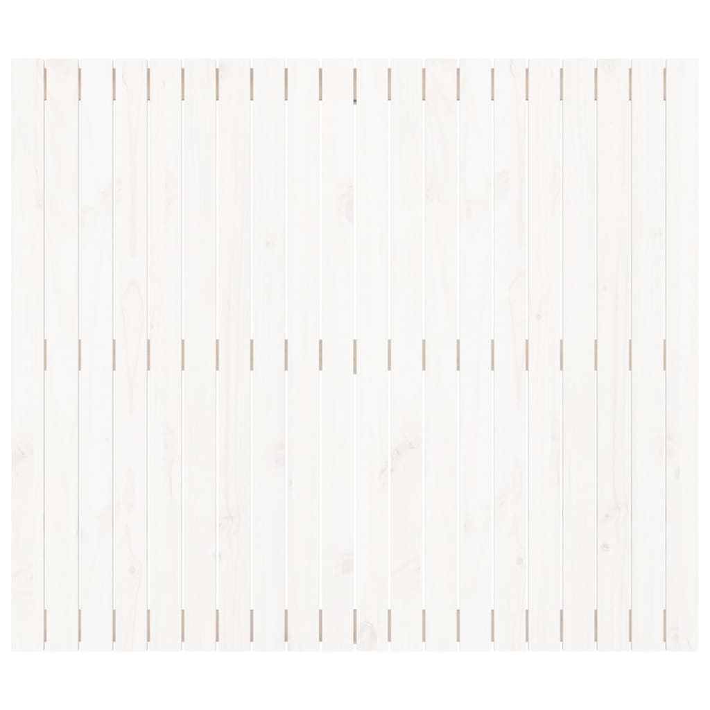 Wall Headboard White 127.5x3x110 cm Solid Pine