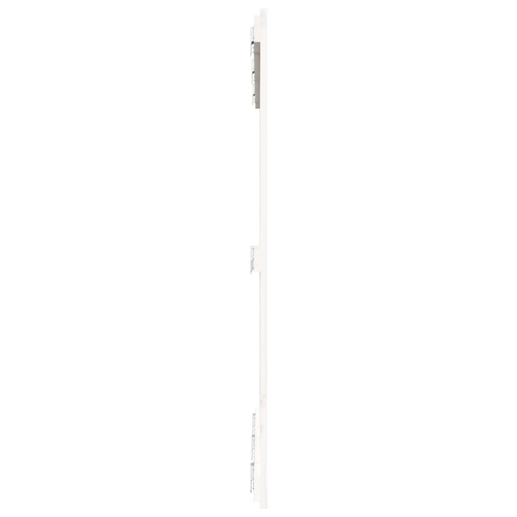 Wall Headboard White 127.5x3x110 cm Solid Pine