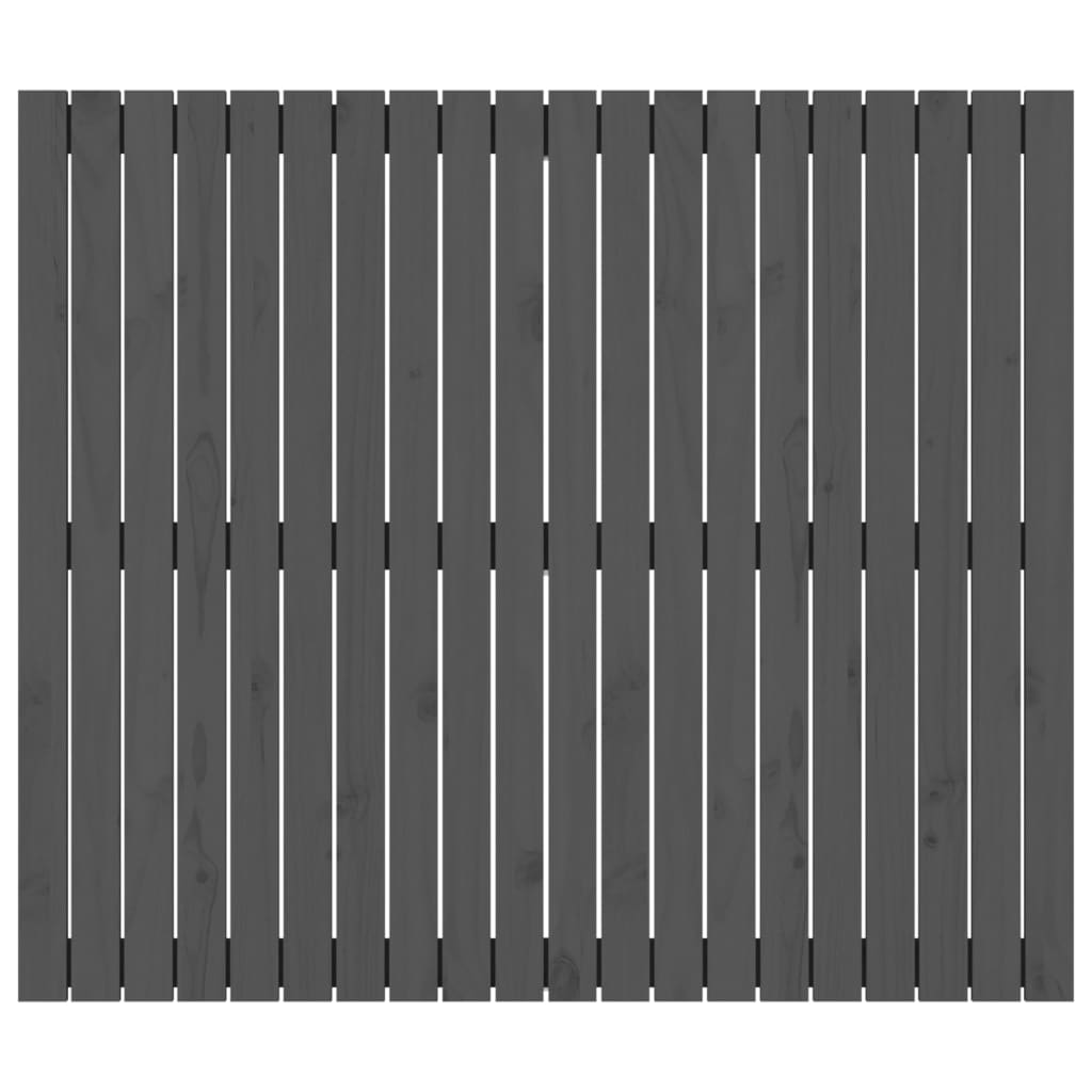 Wall Headboard Grey 127.5x3x110 cm Solid Pine