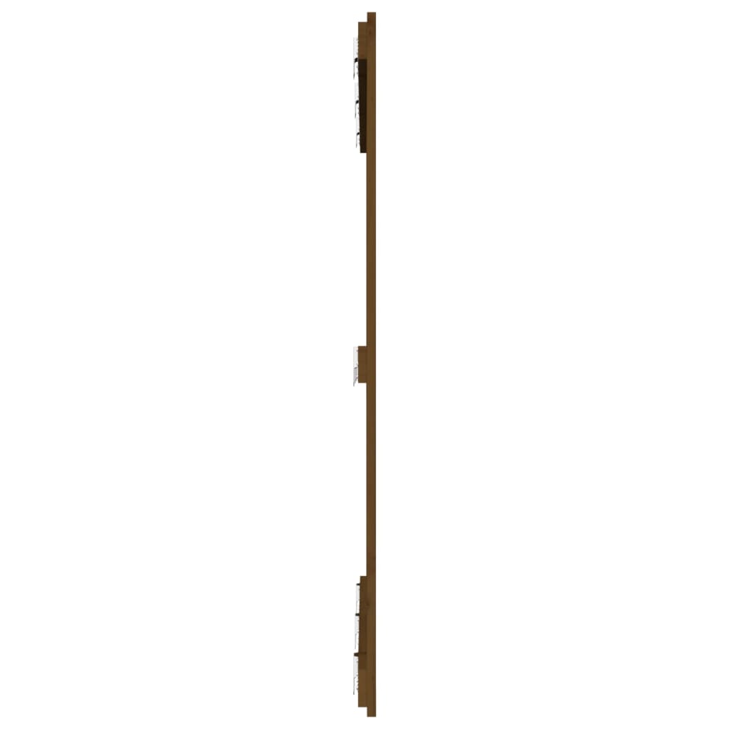 Wand-Kopfteil Honigbraun 127,5x3x110 cm Massivholz Kiefer