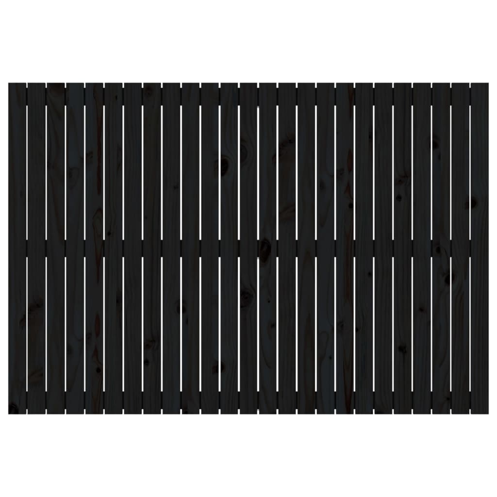 Wall Headboard Black 159.5x3x110 cm Solid Pine