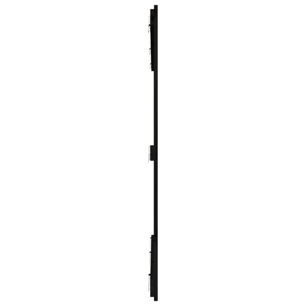 Wall Headboard Black 159.5x3x110 cm Solid Pine