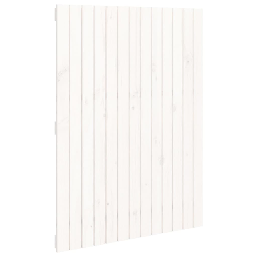 Wand-Kopfteil Weiß 82,5x3x110 cm Massivholz Kiefer