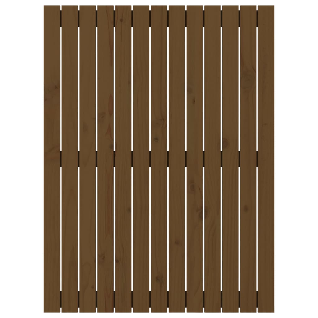 Wall headboard honey brown 82.5x3x110 cm solid pine