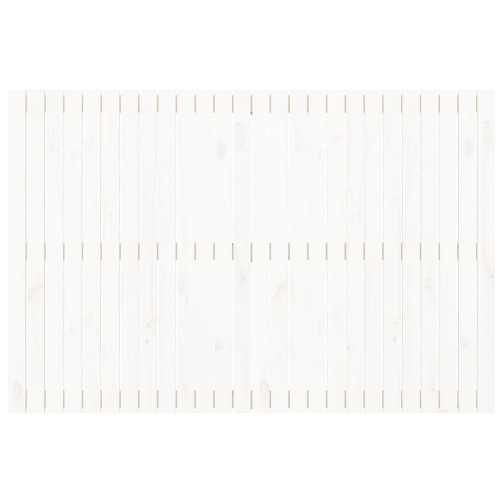 Wand-Kopfteil Weiß 166x3x110 cm Massivholz Kiefer