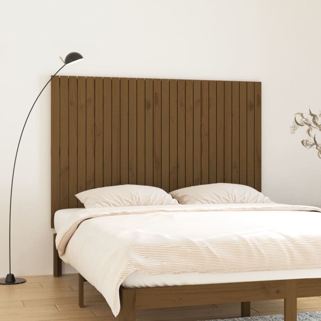 Wand-Kopfteil Honigbraun 166x3x110 cm Massivholz Kiefer