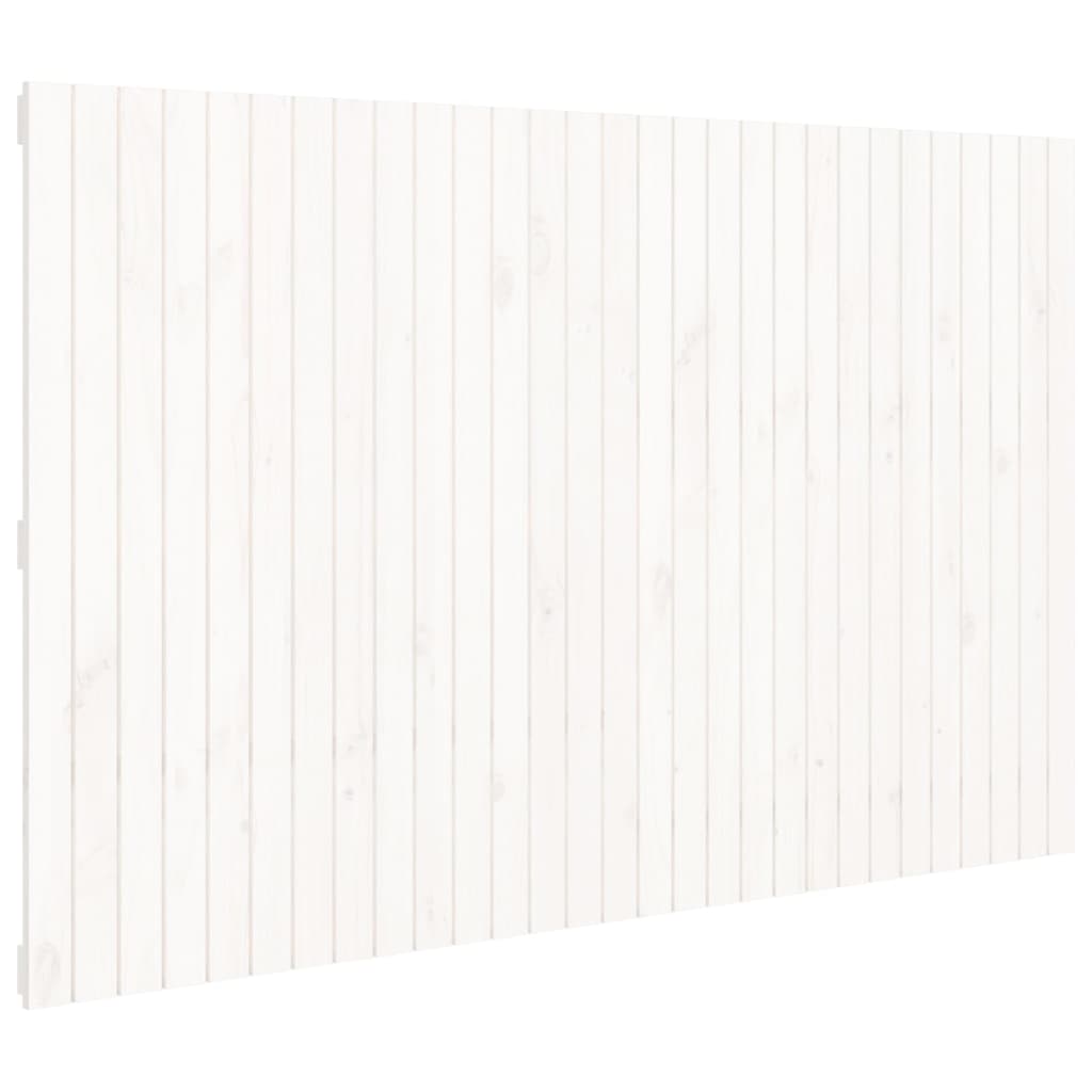 Wand-Kopfteil Weiß 185x3x110 cm Massivholz Kiefer