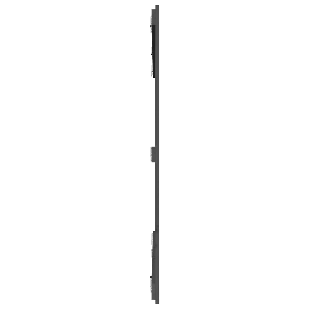Wand-Kopfteil Grau 185x3x110 cm Massivholz Kiefer