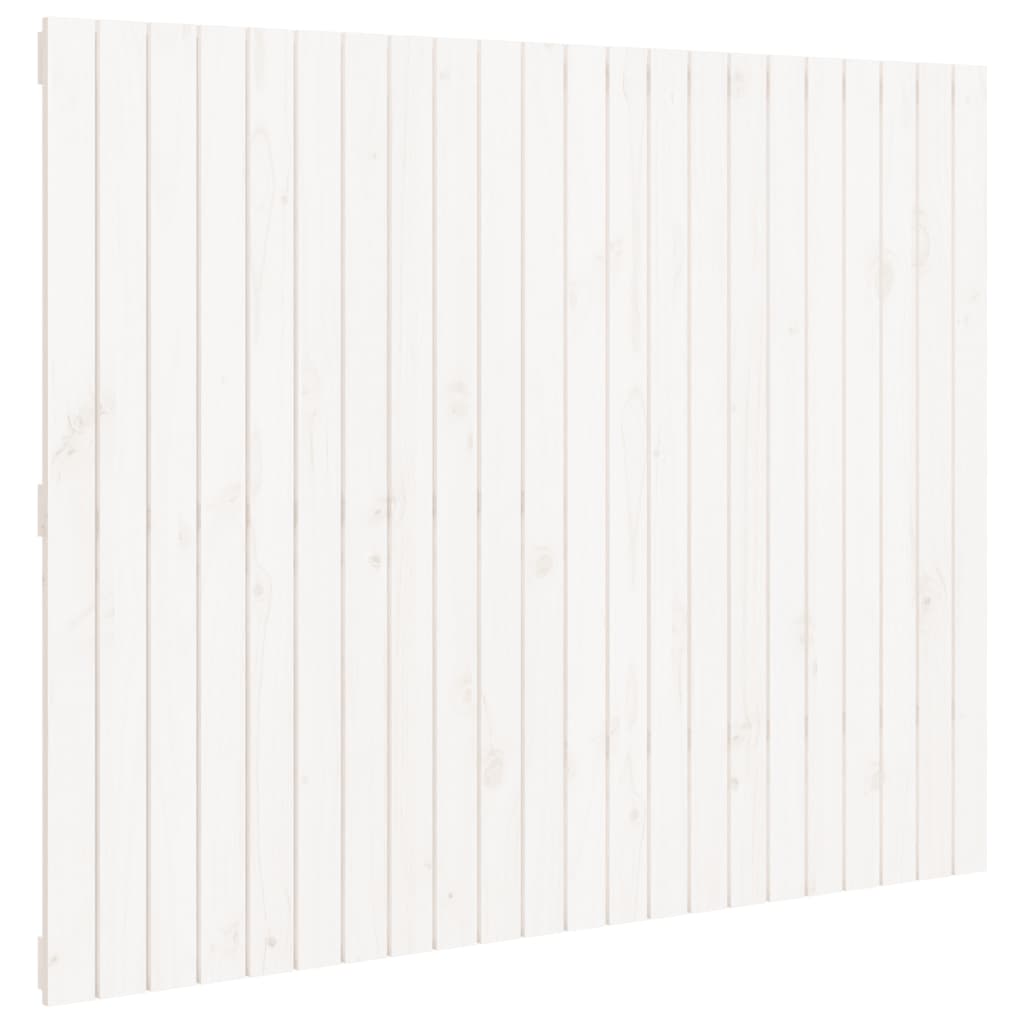 Wand-Kopfteil Weiß 140x3x110 cm Massivholz Kiefer
