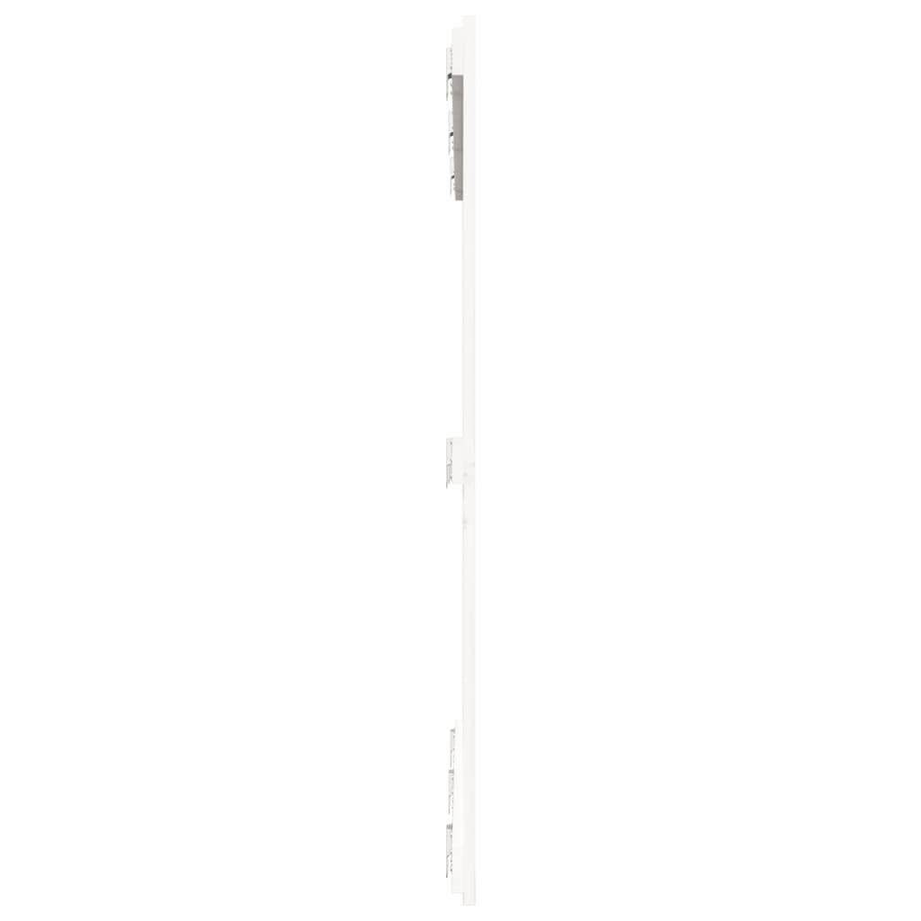 Wand-Kopfteil Weiß 140x3x110 cm Massivholz Kiefer