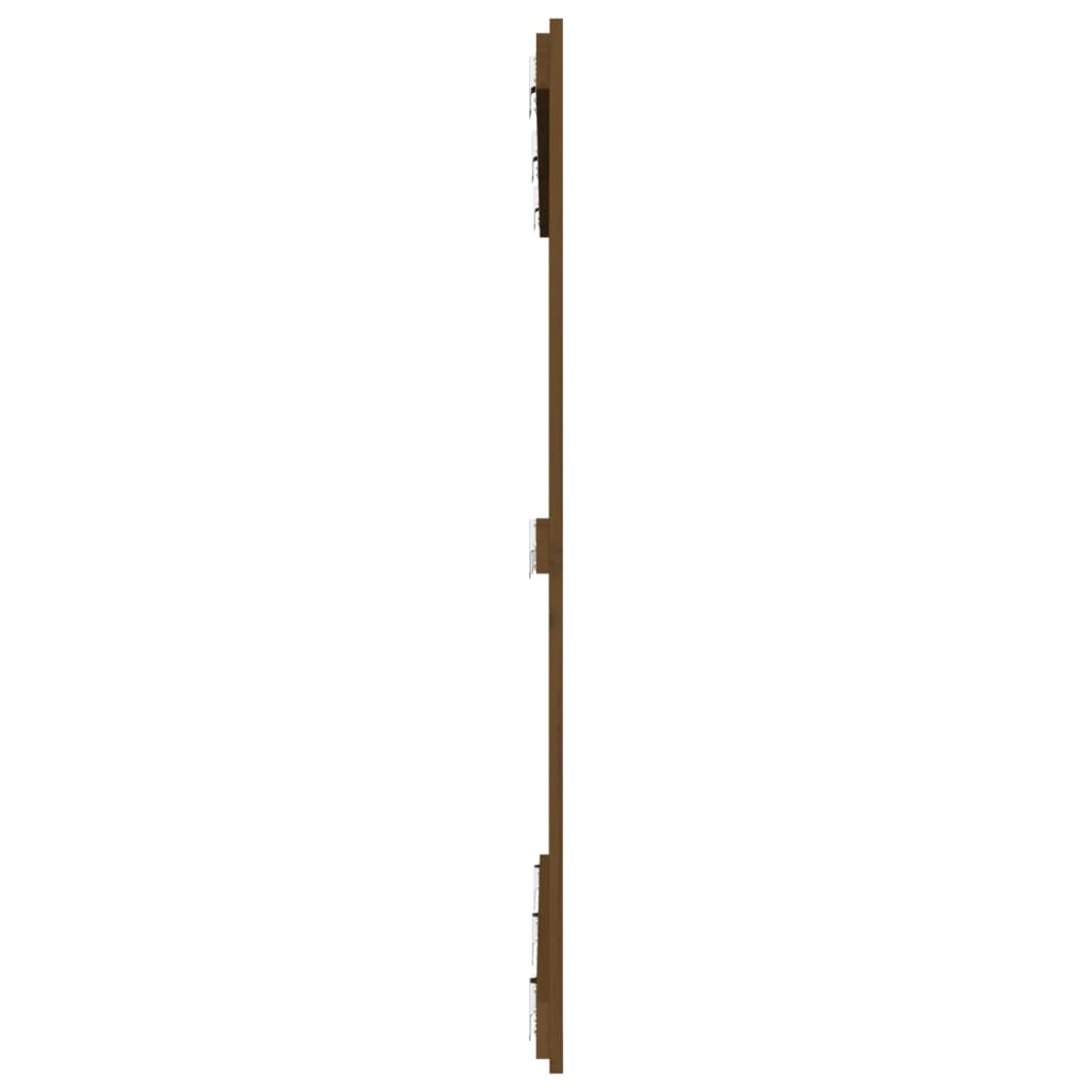 Wand-Kopfteil Honigbraun 140x3x110 cm Massivholz Kiefer