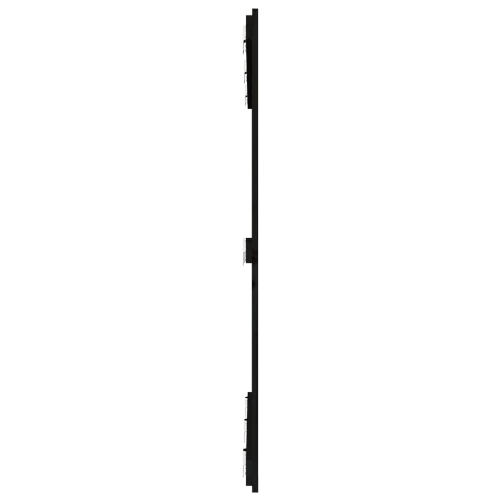 Wand-Kopfteil Schwarz 140x3x110 cm Massivholz Kiefer