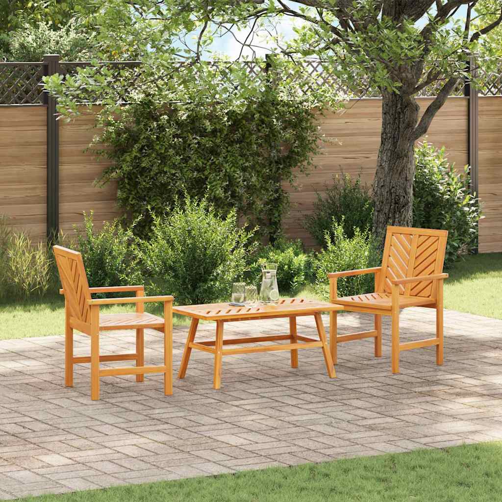 Garten Lounge Set 2 pcs Braun Massivholz Akazie