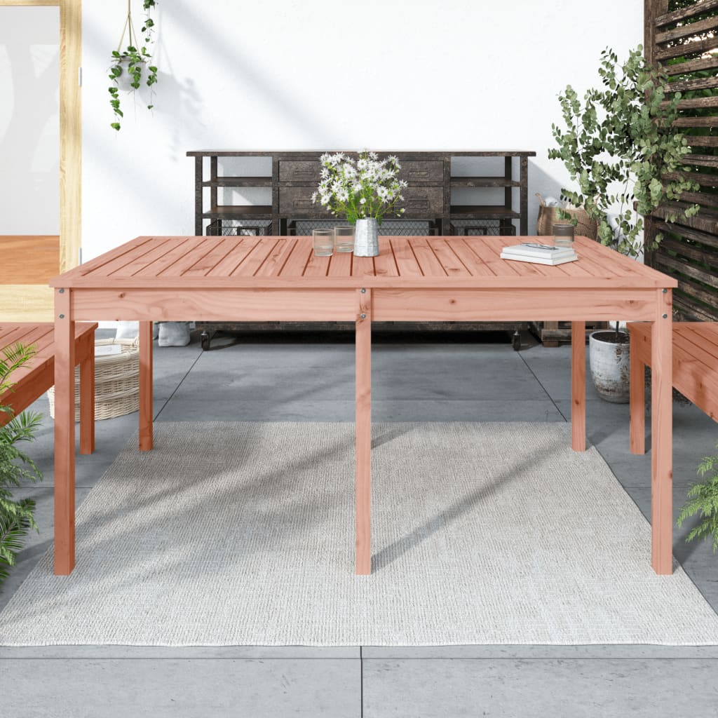 Garden table 159.5x82.5x76 cm solid Douglas fir wood