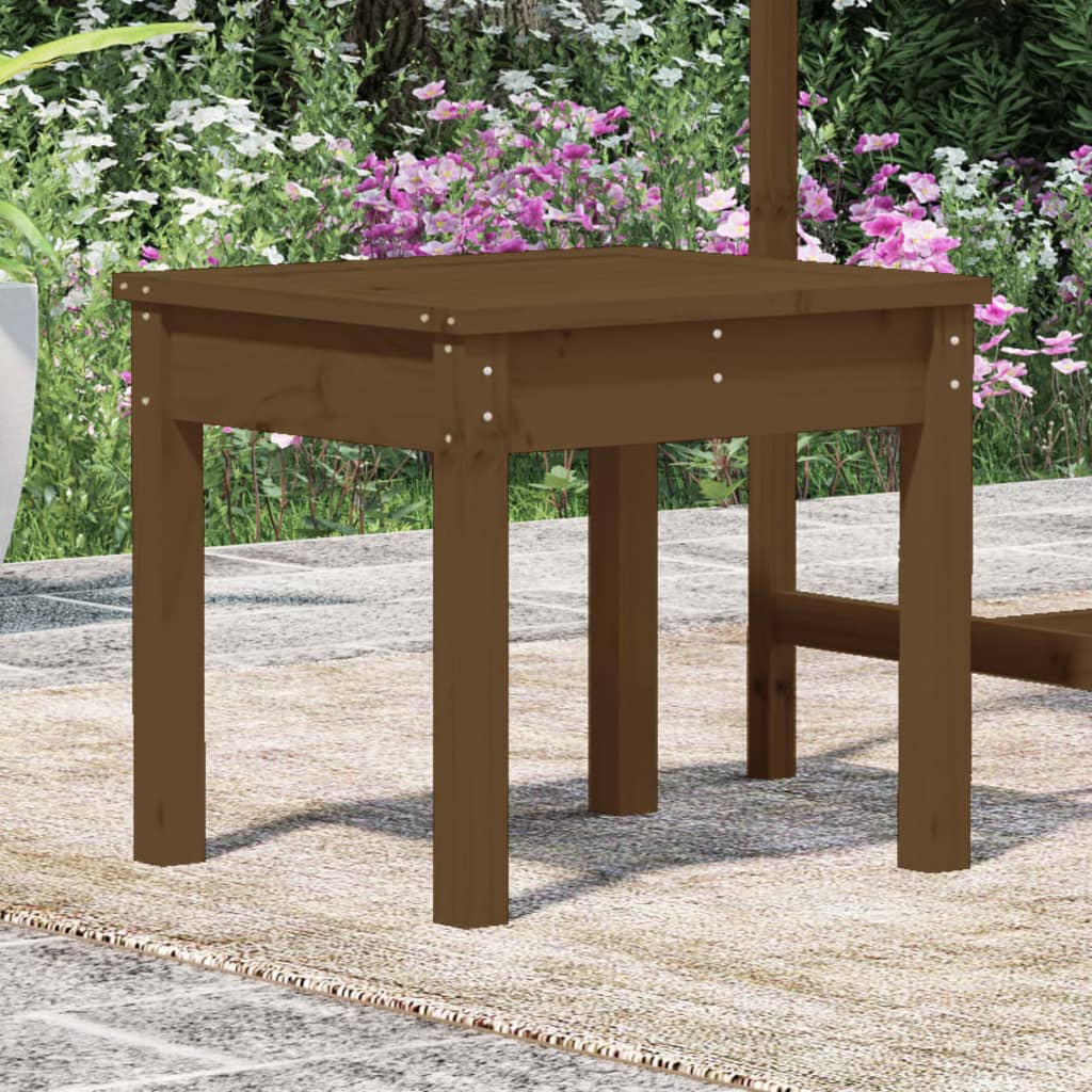 Garden bench honey brown 50x44x45 cm solid pine wood