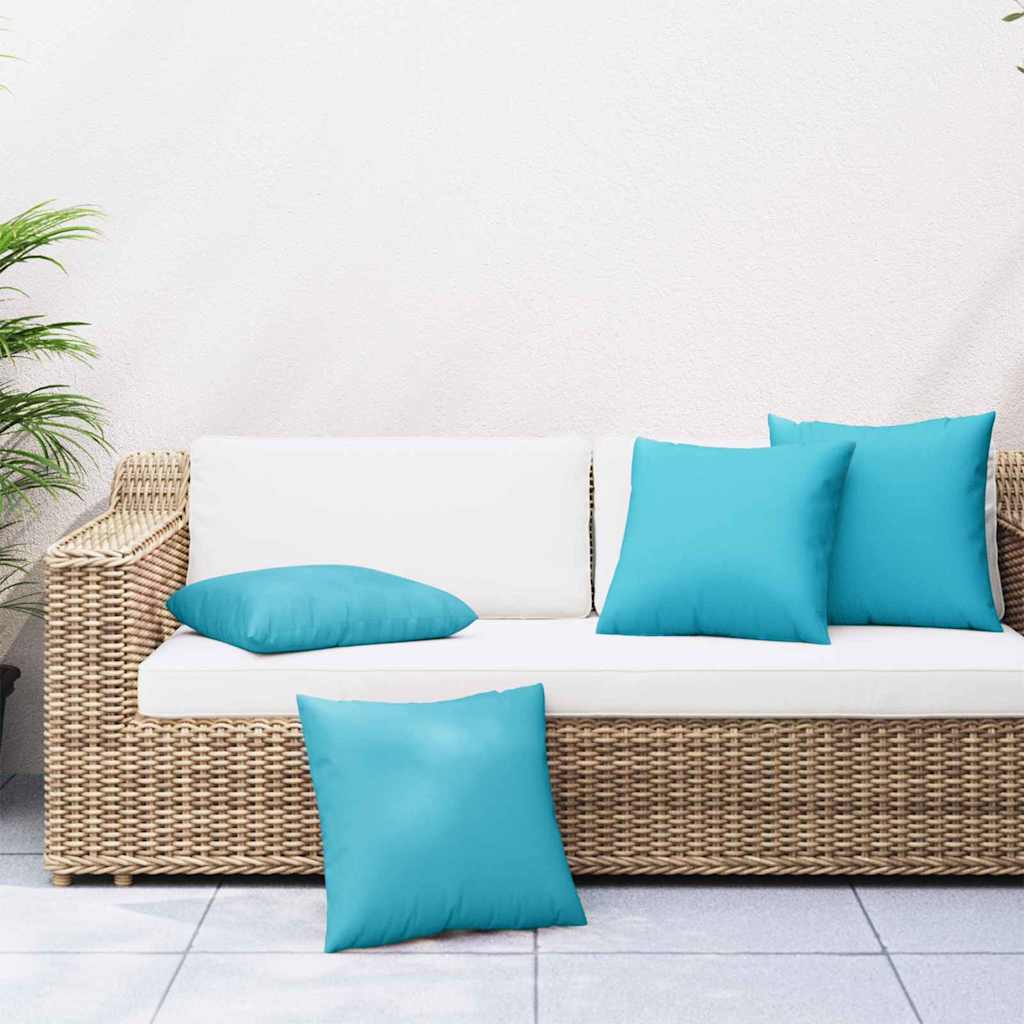 Wurfkissen 4 pcs Türkis 40 x 40 cm Stoff