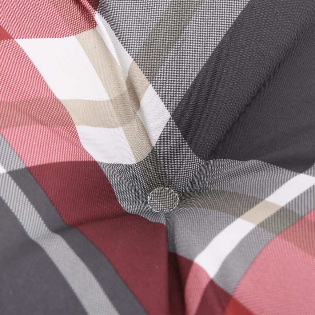 Palette cushion 2-piece red checkered fabric