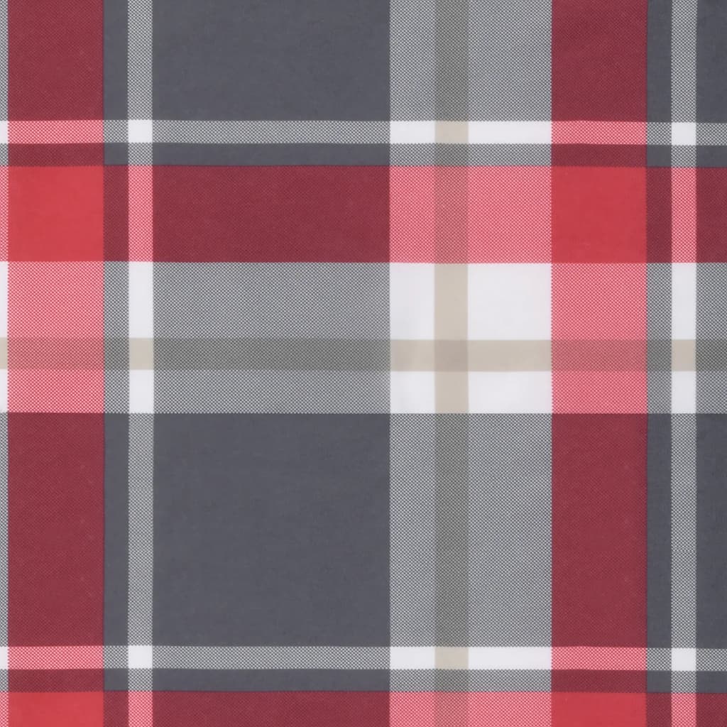Palette cushion 2-piece red checkered fabric