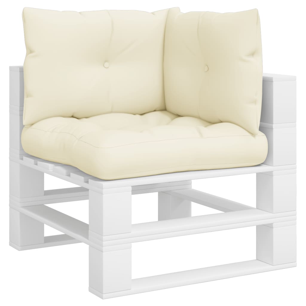 3-piece pallet cushion set in cream fabric