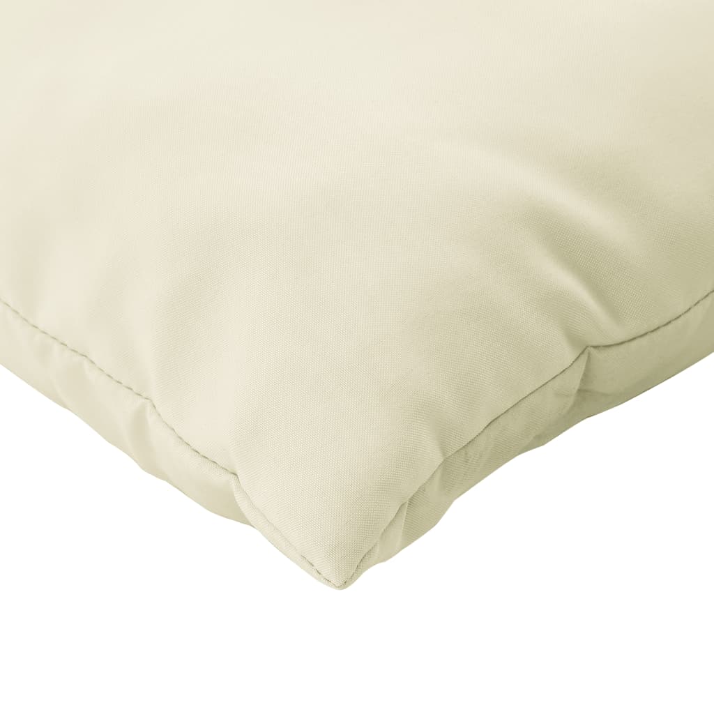 3-piece pallet cushion set in cream fabric