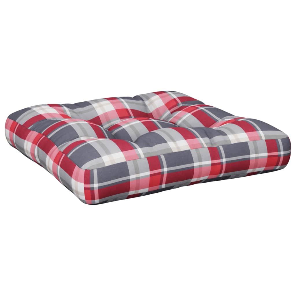 Palette Cushion Red Checkered Fabric