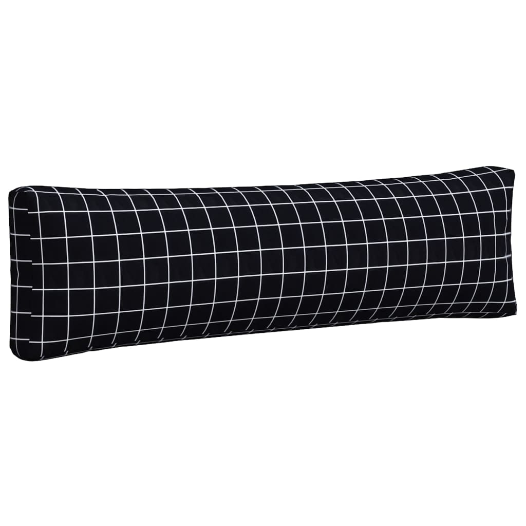 Palette cushions 2 pieces black check pattern Oxford fabric