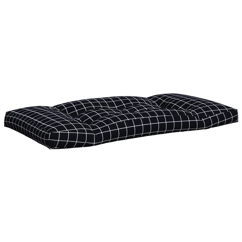 Palette cushions 2 pieces black check pattern Oxford fabric