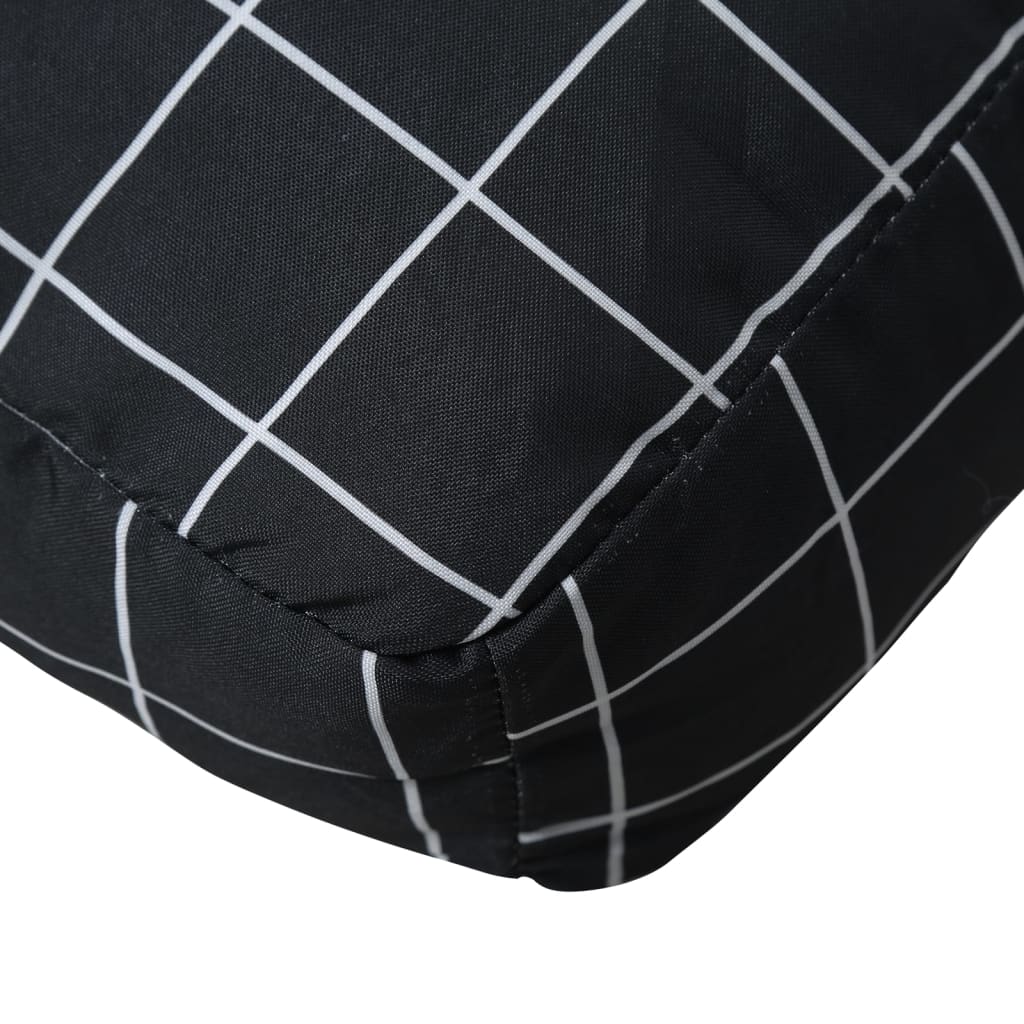 Palette cushions 2 pieces black check pattern Oxford fabric
